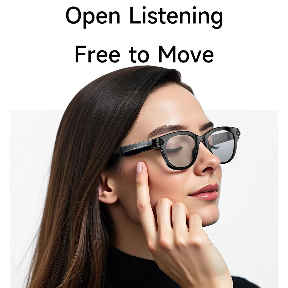 Lunettes intelligentes IA, traduction en temps réel, double caméra, appels Bluetooth, lecteur audio et vidéo, lecteur de musique, multifonctions pour hommes